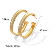 Golden Elegance Stainless Steel C Hoop Earrings Earrings