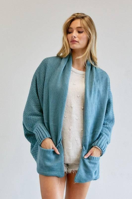 Dolman sleeve slouchy open cardigan Cardigans