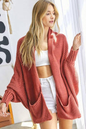 Dolman sleeve slouchy open cardigan Cardigans