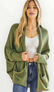 Dolman sleeve slouchy open cardigan Cardigans