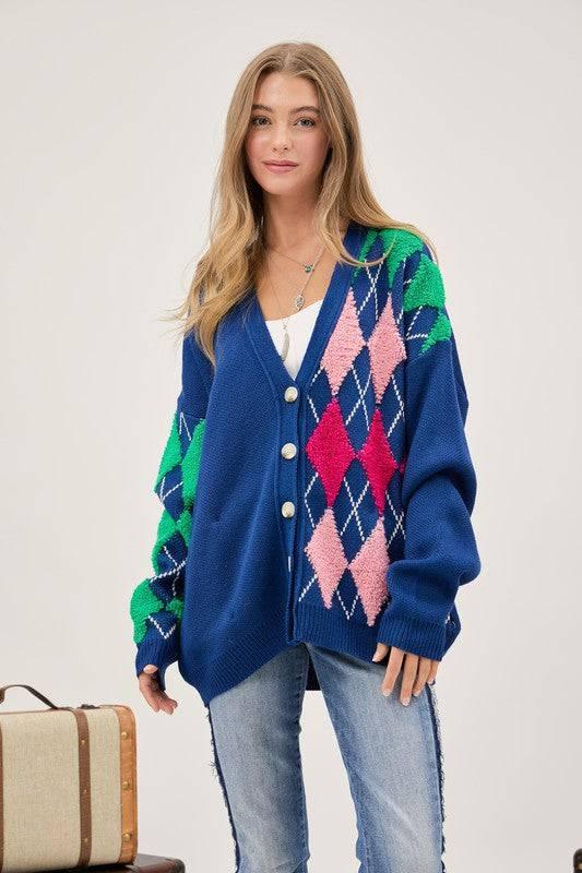 Plus size button-down cardigan Cardigans