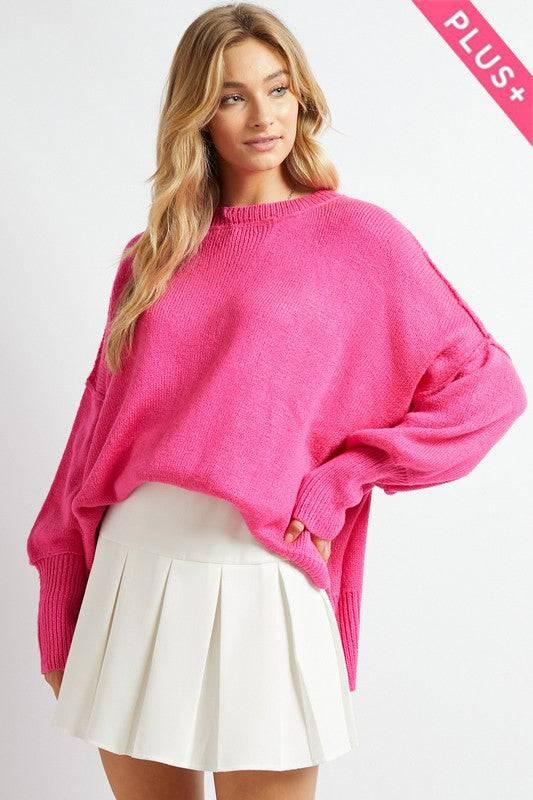 Plus oversized boatneck sweater Sweaters