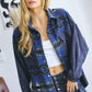 Plaid button-down pocket shacket Shackets