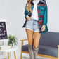 Plaid button-down pocket shacket Shackets