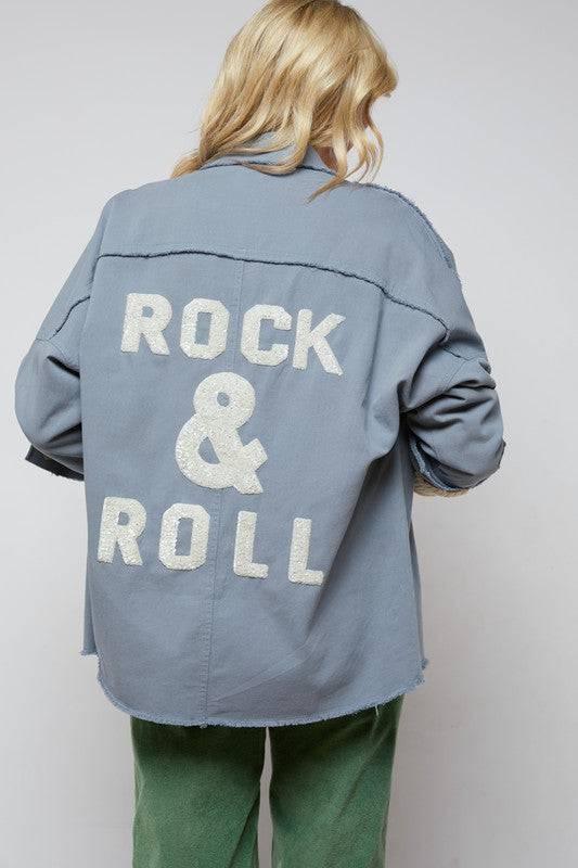 Rcok & roll sequin button down jacket Coats & Jackets