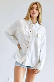 Button Down Cotton Shirt Shirts & Tops