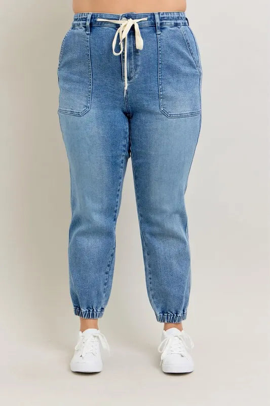 Judy Blue Full Size High Waist Denim Jogger Jeans