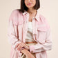 VERY J Mineral Washed Oversized Gauze Shacket Shackets