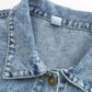 Button Down Drop Shoulder Denim Jacket - DAVERRI FASHIONS