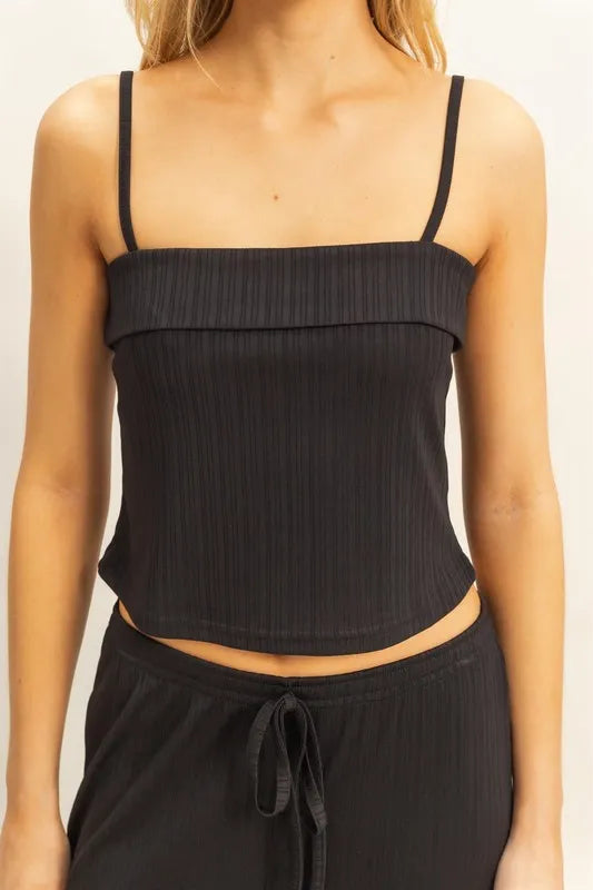 HYFVE Rib Knit Cami Top and Pants Set Outfit Sets