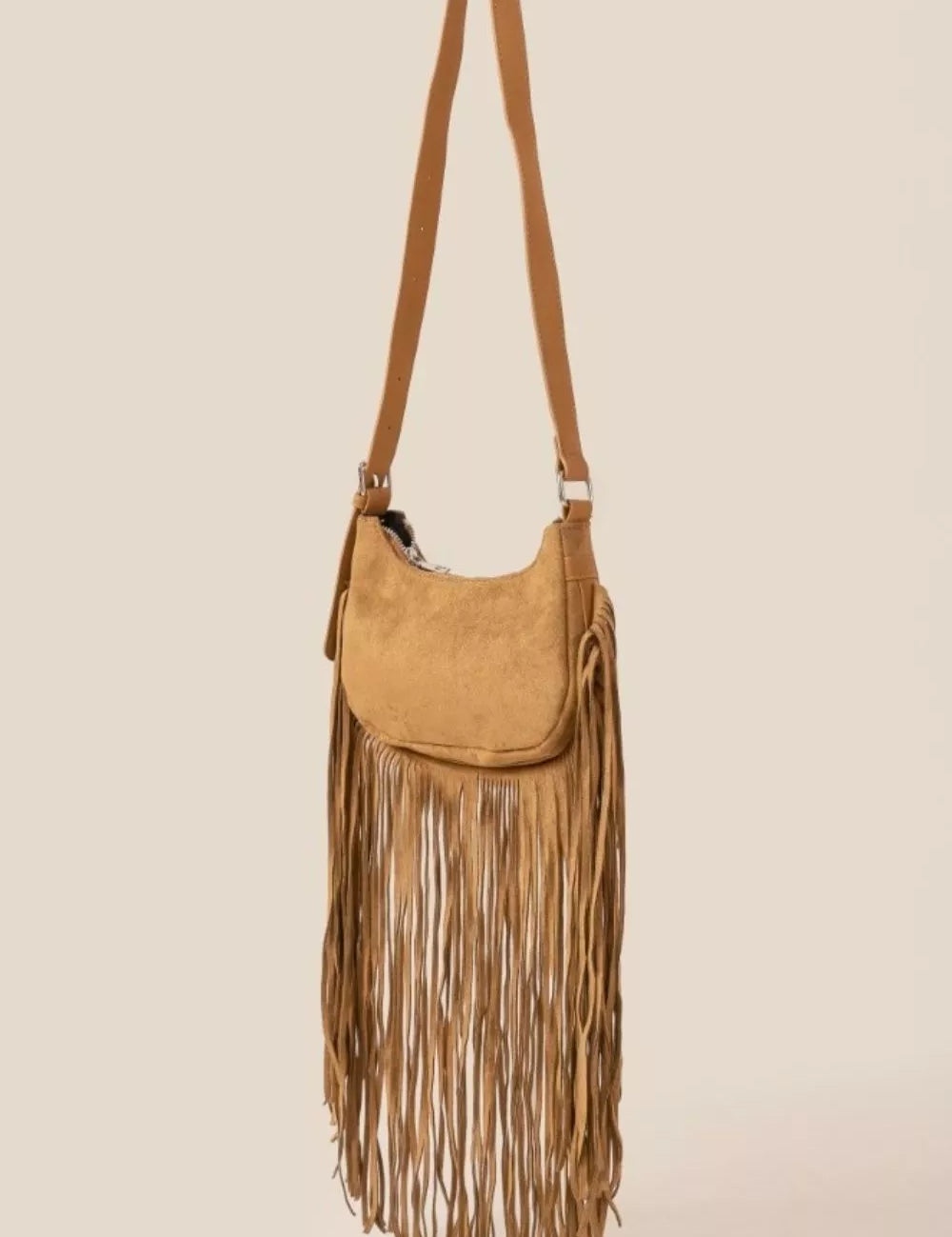 Suede Fringe Crossbody Bag | Crossbody Bags Daverri Fashions