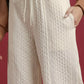 Umgee Cable Knit Textured Wide Leg Pants - DAVERRI FASHIONS