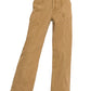 Zenana straight leg utility pocket jeans in deep camel high-rise wide-leg style