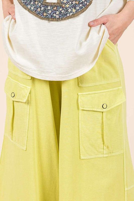 Mittoshop French Terry Cargo Wide Leg Pants Pants