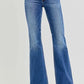 RISEN Full Size Low Rise Flare Jeans with Pockets - DAVERRI FASHIONS