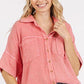 Mittoshop Mineral Wash Gauze Oversized Short Sleeve Shirt Shirts