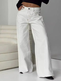 Daverri Fashions Wide Leg Jeans with Pockets - DAVERRI FASHIONS