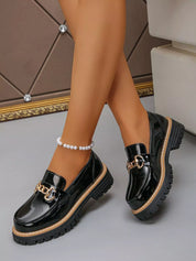 Round Toe Platform Loafers | Shoes Daverri Fashions