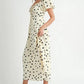 MABLE Polka Dot Puff Sleeve Midi Dress - DAVERRI FASHIONS