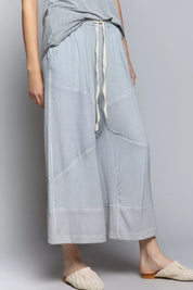 POL Elastic Waistband Wide Leg Pants with Drawstring | Pants Daverri Fashions