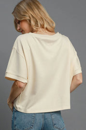 Umgee Full Size Lightweight Cropped Sweatshirt Plus Size | Daverri Fashions