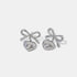 Stainless Steel Bow & Heart Drop Earrings - DAVERRI FASHIONS