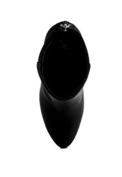 Veyara Lycra Block Heel Ankle Boots | Boots Daverri Fashions