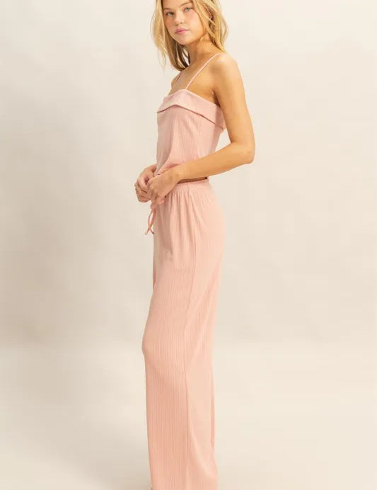 HYFVE Rib Knit Cami Top and Pants Set | Outfit Sets Daverri Fashions