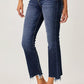 Risen Full Size Frayed Hem Cropped Straight Jeans - DAVERRI FASHIONS
