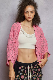 POL Floral Pattern Open Front Cardigan | Cardigans Daverri Fashions
