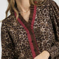 Umgee Ruffle Trim Leopard Print Shirt - DAVERRI FASHIONS