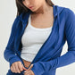 MONO B Ribbed Long Sleeve Hoodie