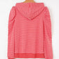 Striped Puff Sleeve Hoodie with Drawstring - DAVERRI FASHIONS