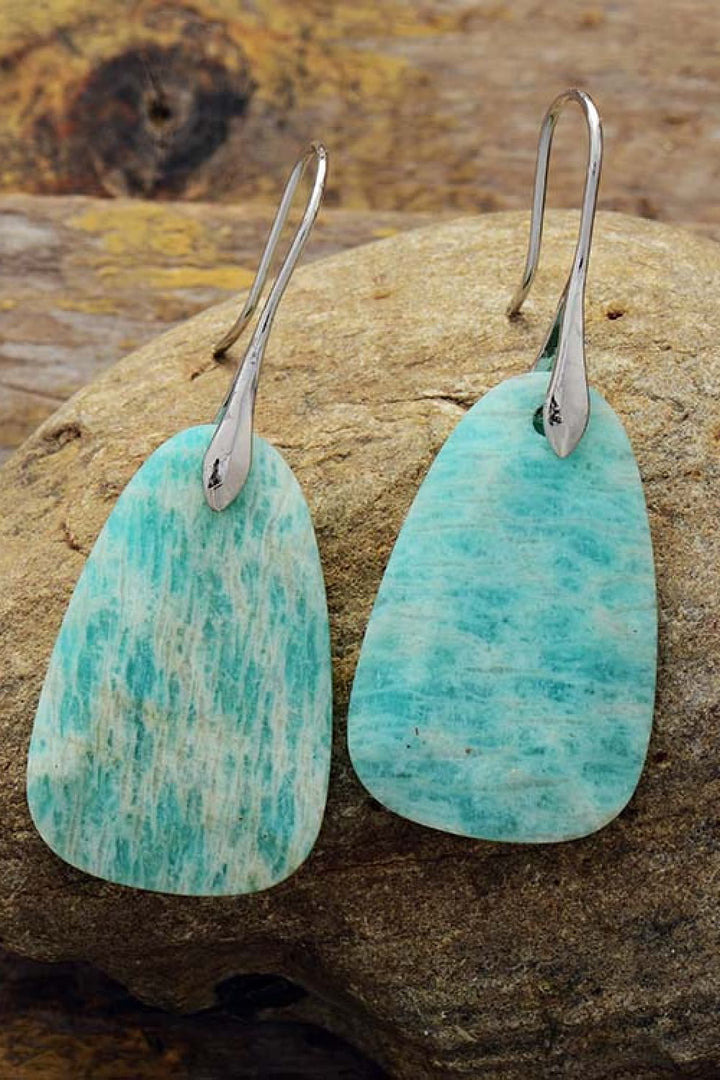 Natural Stone Dangle Earrings | Earrings Daverri Fashions