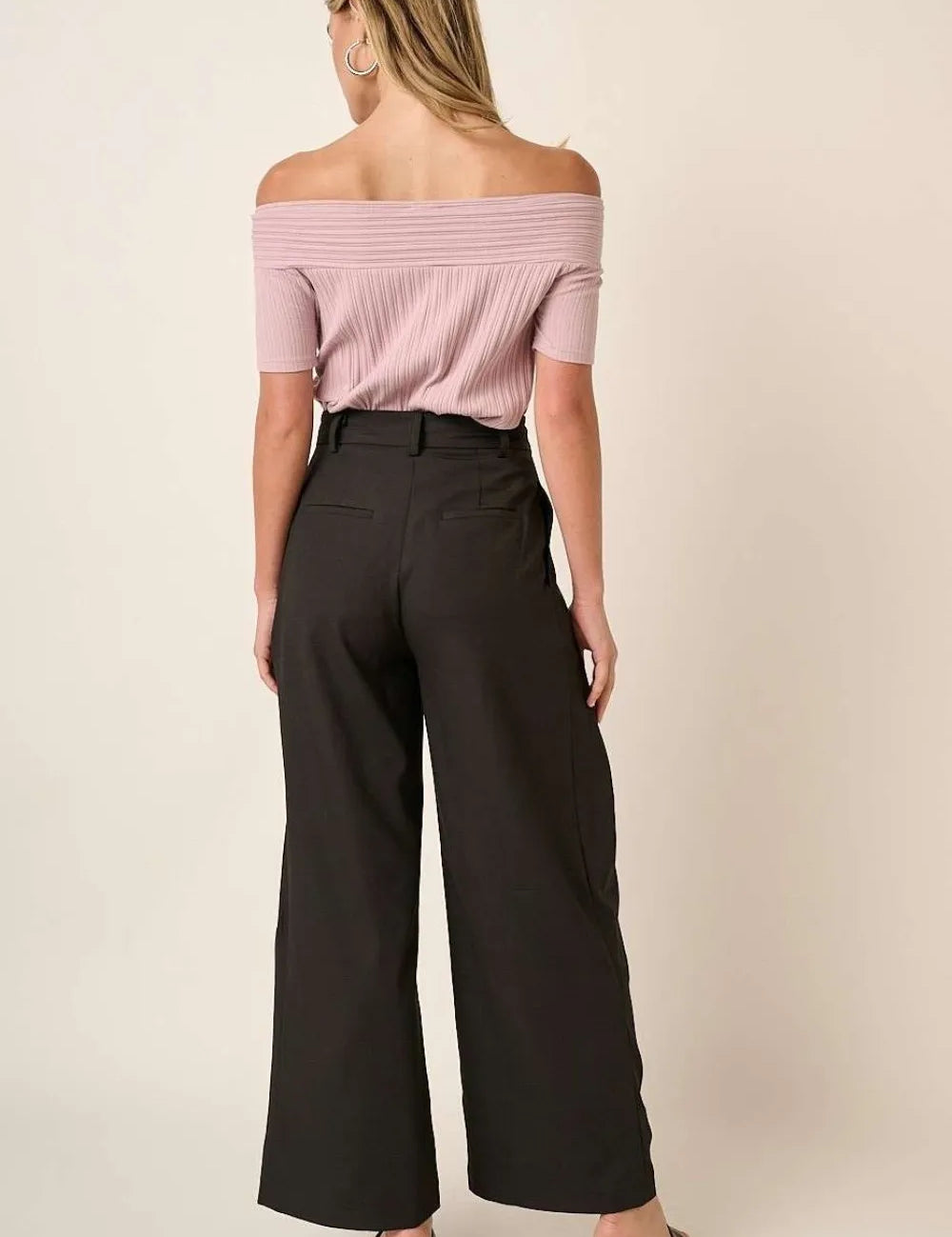 Mittoshop Deep Pleated High Waisted Wide Leg Pants | Pants Daverri Fashions