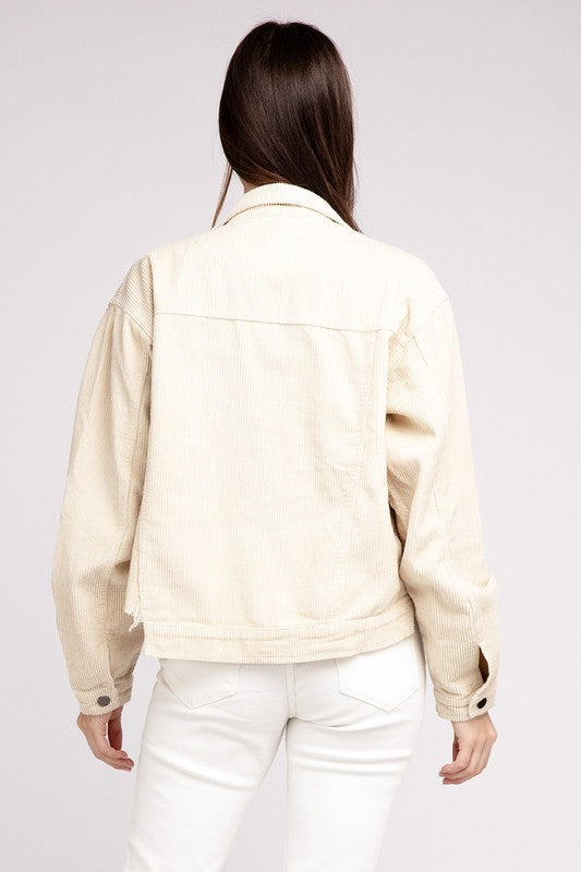 POL Oversized Frayed Edge Shacket Shackets