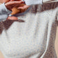 SO ME Textued Floral Knit Top with Contrast Cuffs Tops