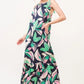 And The Why Botanical Printed Halterneck Tiered Maxi Dress - DAVERRI FASHIONS
