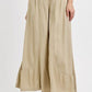 RISEN Shirring Detail Wide Leg Pants Pants