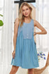 ADORA Decorative Button Sleeveless Babydoll Dress Vintage Denim Babydoll Dresses