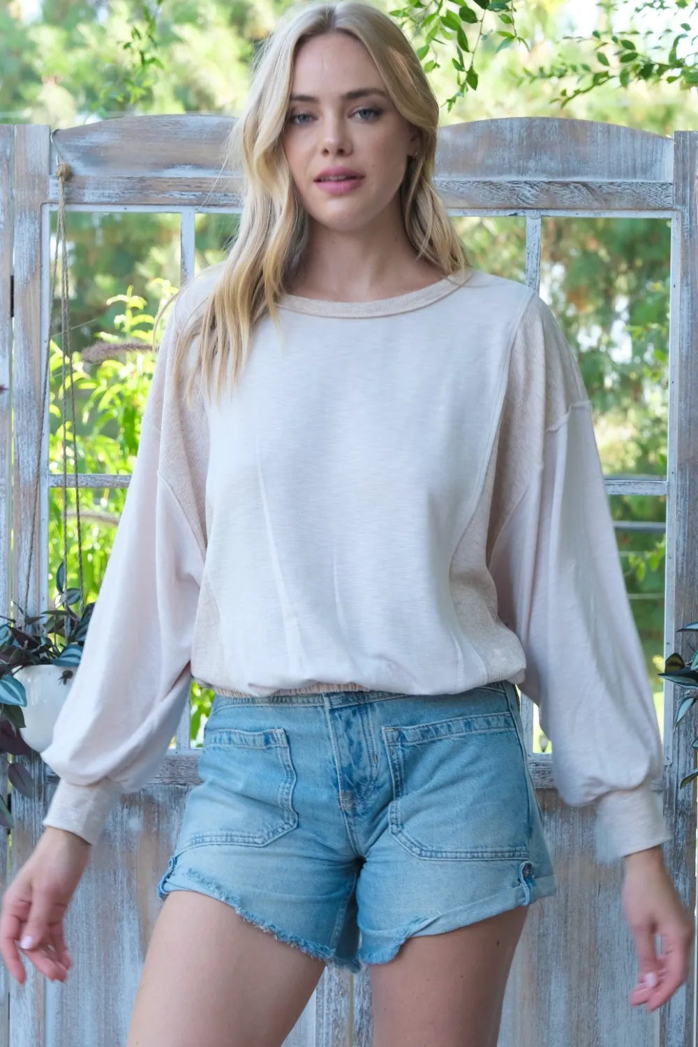Hailey & Co Rib and Two Tone Knit Mixed Top | Sweaters Daverri Fashions