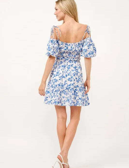 And The Why Off Shoulder Bubble Sleeve Dress | Mini Dresses Daverri Fashions