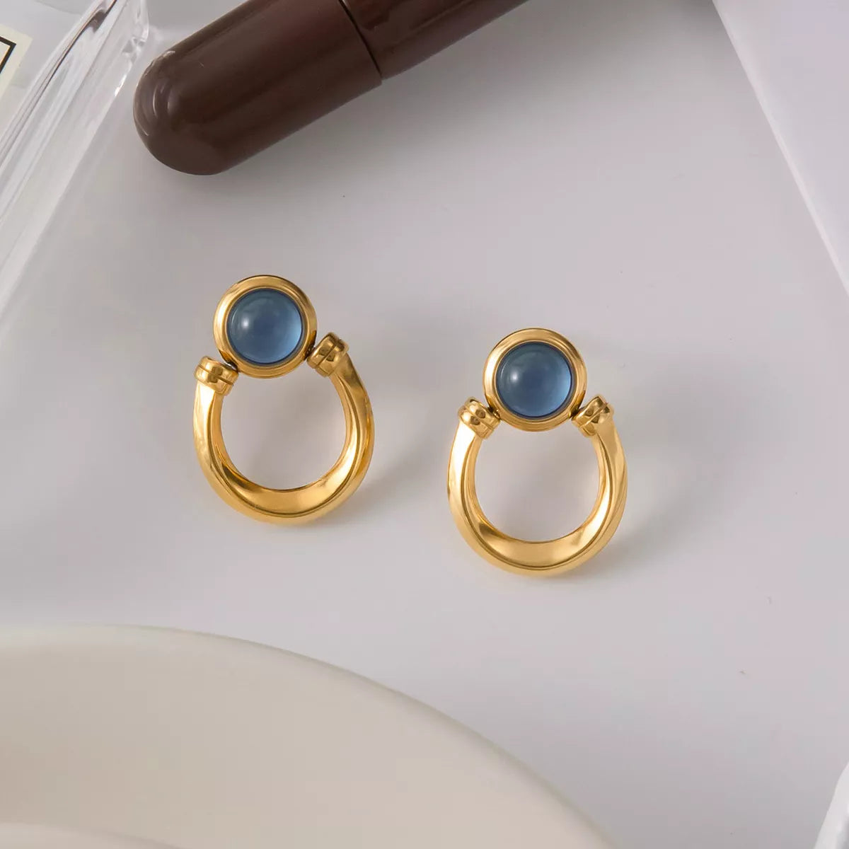 18K Gold-Plated Post Back Earrings | Earrings Daverri Fashions