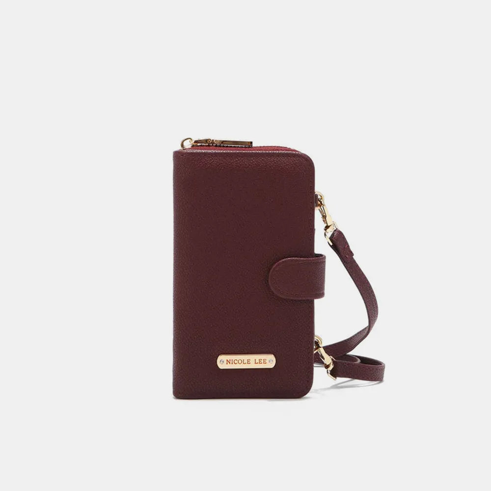 Nicole Lee USA 2 Piece Phone Case Crossbody Wallet Wine One Size Wallets