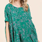 Mittoshop Abstract Print Round Neck Short Sleeve Top Tops