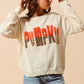 SO ME Contrast Sequin Pumpkin Slogan Sweater Top Sweaters