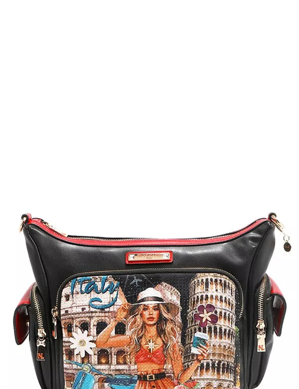 Martha Travels Italy Multi Pocket Shoulder Bag | Handbags Daverri Fashions