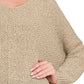 Zenana Dolman Sleeve V-Neck Sweater - DAVERRI FASHIONS