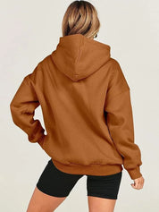 Dropped Shoulder Long Sleeve Hoodie | Hoodies Daverri Fashions