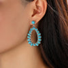 Artificial Turquoise Earrings - DAVERRI FASHIONS